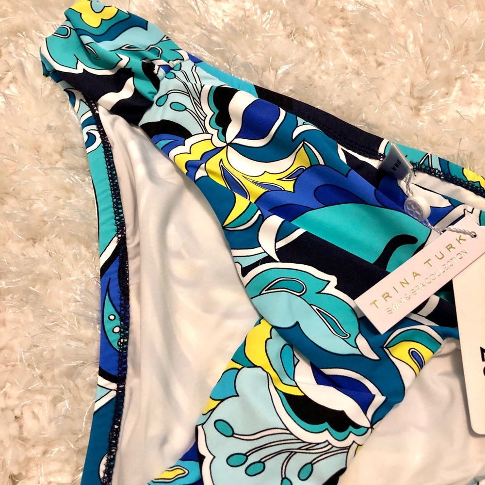 NWT- Trina Turk Ipanema Shirred Hipster Bottom - Picture 5 of 8
